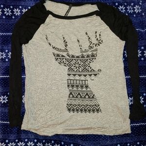 Fair Isle Reindeer Holiday Top Small